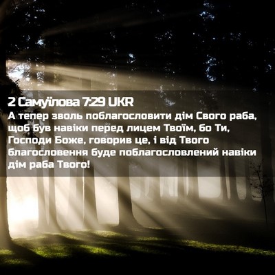 Picture 02 - 2 Самуїлова 7:29 UKR - А тепер зволь - Bible Verse Picture