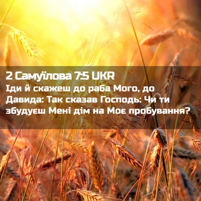 Picture 02 - 2 Самуїлова 7:5 UKR - Іди й скажеш до раба Мого, - Bible Verse Picture