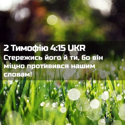 Picture 02 - 2 Тимофію 4:15 UKR - Стережись його й ти, бо він - Bible Verse Picture