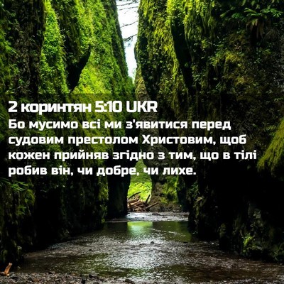 Picture 02 - 2 коринтян 5:10 UKR - Бо мусимо всі ми з'явитися - Bible Verse Picture