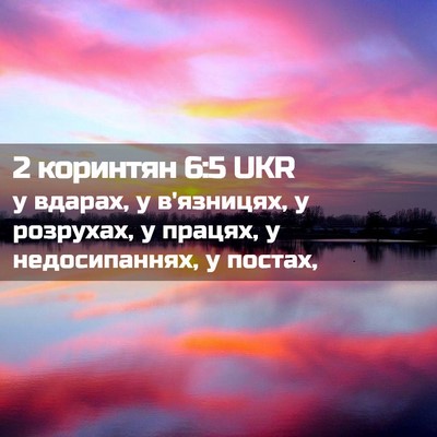 Picture 02 - 2 коринтян 6:5 UKR - у вдарах, у в'язницях, у - Bible Verse Picture