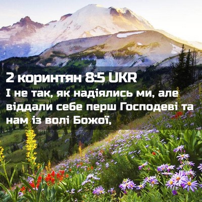 Picture 02 - 2 коринтян 8:5 UKR - І не так, як надіялись ми, - Bible Verse Picture