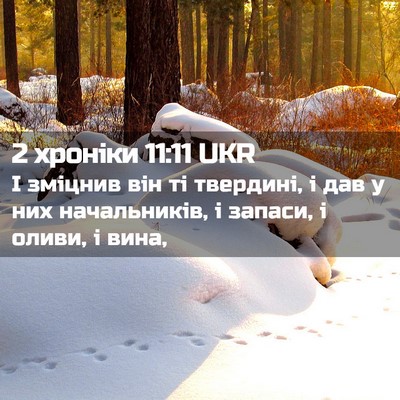 Picture 02 - 2 хроніки 11:11 UKR - І зміцнив він ті твердині, - Bible Verse Picture