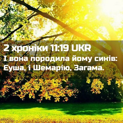 Picture 02 - 2 хроніки 11:19 UKR - І вона породила йому синів: - Bible Verse Picture