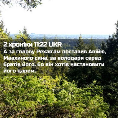 Picture 02 - 2 хроніки 11:22 UKR - А за голову Рехав'ам - Bible Verse Picture