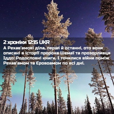 Picture 02 - 2 хроніки 12:15 UKR - А Рехав'амові діла, перші й - Bible Verse Picture