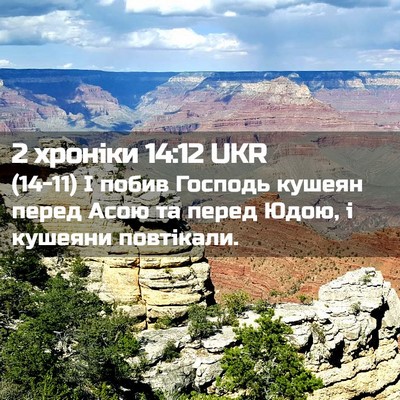 Picture 02 - 2 хроніки 14:12 UKR - (14-11) І побив Господь кушеян - Bible Verse Picture