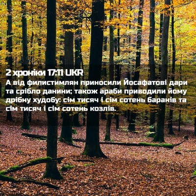 Picture 02 - 2 хроніки 17:11 UKR - А від филистимлян - Bible Verse Picture