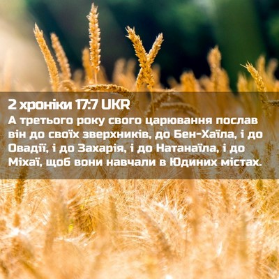 Picture 02 - 2 хроніки 17:7 UKR - А третього року свого - Bible Verse Picture
