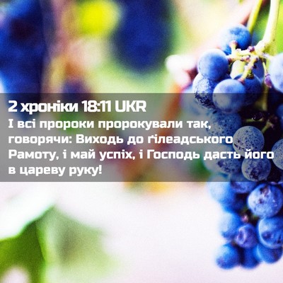 Picture 02 - 2 хроніки 18:11 UKR - І всі пророки пророкували - Bible Verse Picture