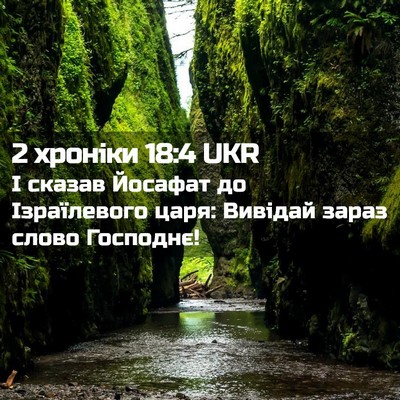 Picture 02 - 2 хроніки 18:4 UKR - І сказав Йосафат до - Bible Verse Picture