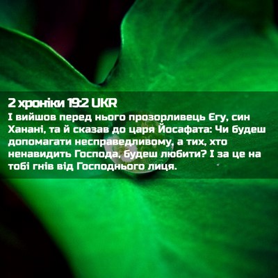 Picture 02 - 2 хроніки 19:2 UKR - І вийшов перед нього - Bible Verse Picture