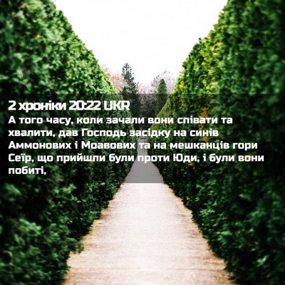 Picture 02 - 2 хроніки 20:22 UKR - А того часу, коли зачали - Bible Verse Picture