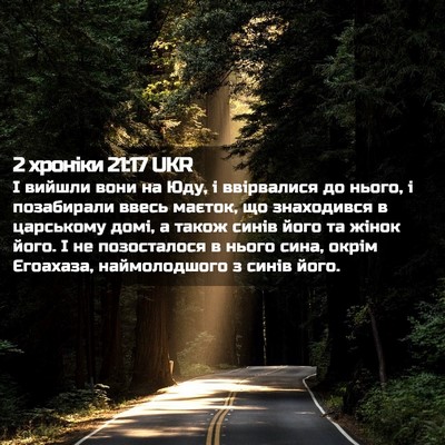 Picture 02 - 2 хроніки 21:17 UKR - І вийшли вони на Юду, і - Bible Verse Picture