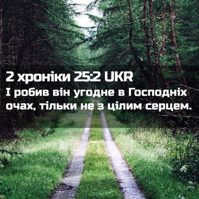 Picture 02 - 2 хроніки 25:2 UKR - І робив він угодне в - Bible Verse Picture
