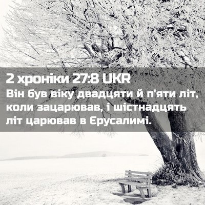 Picture 02 - 2 хроніки 27:8 UKR - Він був віку двадцяти й - Bible Verse Picture
