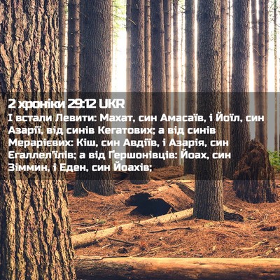 Picture 02 - 2 хроніки 29:12 UKR - І встали Левити: Махат, син - Bible Verse Picture