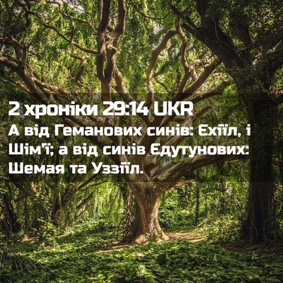 Picture 02 - 2 хроніки 29:14 UKR - А від Геманових синів: - Bible Verse Picture