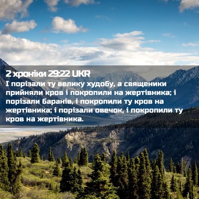 Picture 02 - 2 хроніки 29:22 UKR - І порізали ту велику - Bible Verse Picture