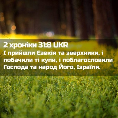 Picture 02 - 2 хроніки 31:8 UKR - І прийшли Єзекія та - Bible Verse Picture