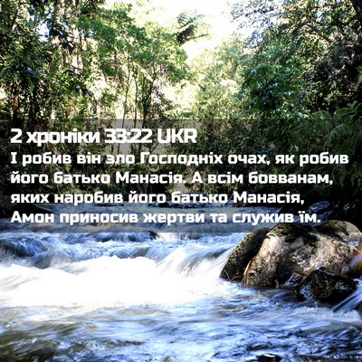 Picture 02 - 2 хроніки 33:22 UKR - І робив він зло Господніх - Bible Verse Picture