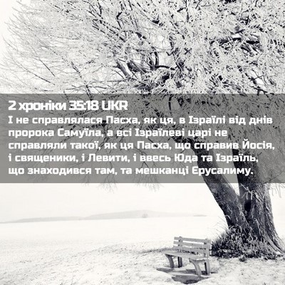 Picture 02 - 2 хроніки 35:18 UKR - І не справлялася Пасха, як - Bible Verse Picture