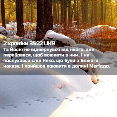 Picture 02 - 2 хроніки 35:22 UKR - Та Йосія не відвернувся - Bible Verse Picture