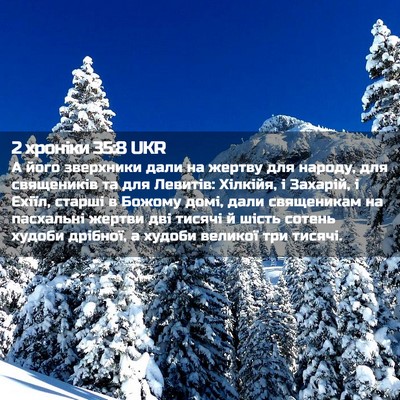 Picture 02 - 2 хроніки 35:8 UKR - А його зверхники дали на - Bible Verse Picture