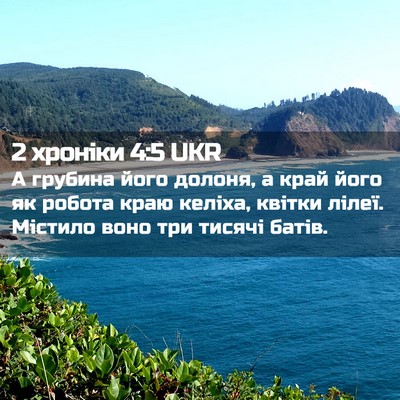 Picture 02 - 2 хроніки 4:5 UKR - А грубина його долоня, а - Bible Verse Picture