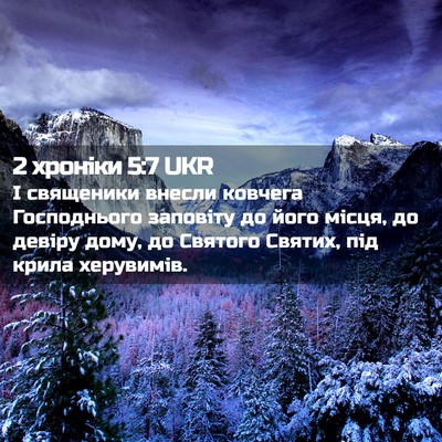 Picture 02 - 2 хроніки 5:7 UKR - І священики внесли ковчега - Bible Verse Picture