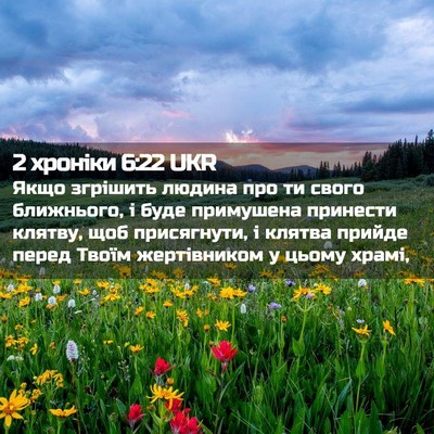 Picture 02 - 2 хроніки 6:22 UKR - Якщо згрішить людина про - Bible Verse Picture