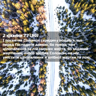 Picture 02 - 2 хроніки 7:7 UKR - І посвятив Соломон - Bible Verse Picture