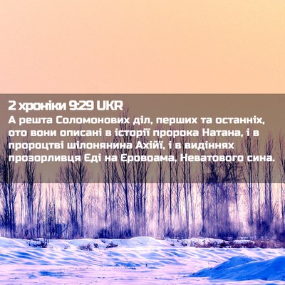 Picture 02 - 2 хроніки 9:29 UKR - А решта Соломонових діл, - Bible Verse Picture