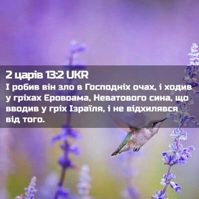 Picture 02 - 2 царів 13:2 UKR - І робив він зло в Господніх - Bible Verse Picture