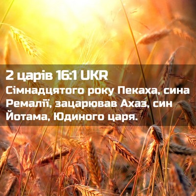 Picture 02 - 2 царів 16:1 UKR - Сімнадцятого року Пекаха, - Bible Verse Picture