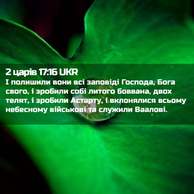 Picture 02 - 2 царів 17:16 UKR - І полишили вони всі - Bible Verse Picture