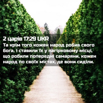 Picture 02 - 2 царів 17:29 UKR - Та крім того кожен народ - Bible Verse Picture