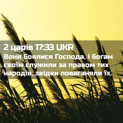 Picture 02 - 2 царів 17:33 UKR - Вони боялися Господа, і - Bible Verse Picture