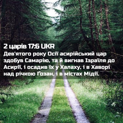 Picture 02 - 2 царів 17:6 UKR - Дев'ятого року Осії - Bible Verse Picture
