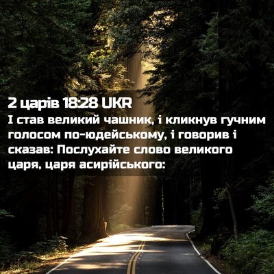 Picture 02 - 2 царів 18:28 UKR - І став великий чашник, і - Bible Verse Picture