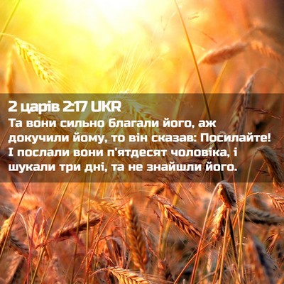 Picture 02 - 2 царів 2:17 UKR - Та вони сильно благали - Bible Verse Picture