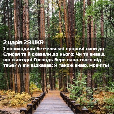 Picture 02 - 2 царів 2:3 UKR - І повиходили бет-ельські - Bible Verse Picture