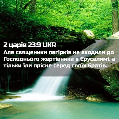 Picture 02 - 2 царів 23:9 UKR - Але священики пагірків не - Bible Verse Picture