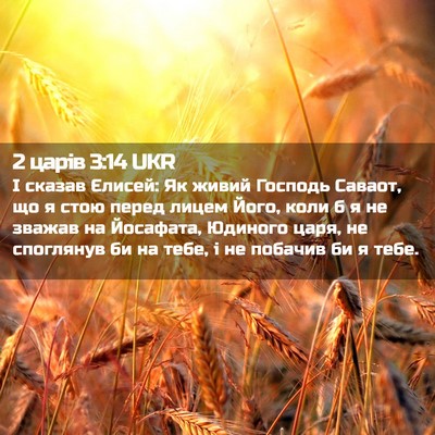 Picture 02 - 2 царів 3:14 UKR - І сказав Єлисей: Як живий - Bible Verse Picture