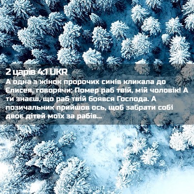 Picture 02 - 2 царів 4:1 UKR - А одна з жінок пророчих - Bible Verse Picture