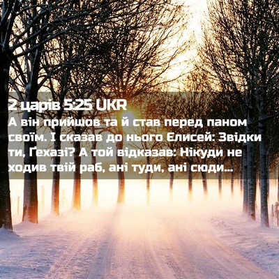 Picture 02 - 2 царів 5:25 UKR - А він прийшов та й став - Bible Verse Picture