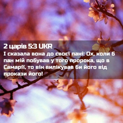 Picture 02 - 2 царів 5:3 UKR - І сказала вона до своєї - Bible Verse Picture