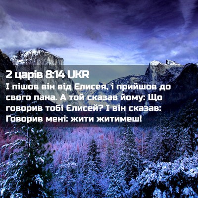 Picture 02 - 2 царів 8:14 UKR - І пішов він від Єлисея, і - Bible Verse Picture