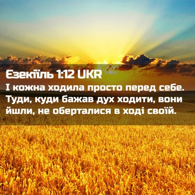 Picture 02 - Єзекіїль 1:12 UKR - І кожна ходила просто - Bible Verse Picture