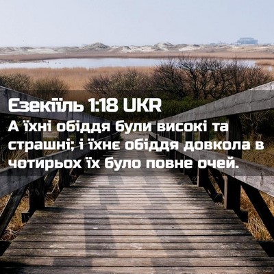Picture 02 - Єзекіїль 1:18 UKR - А їхні обіддя були високі - Bible Verse Picture